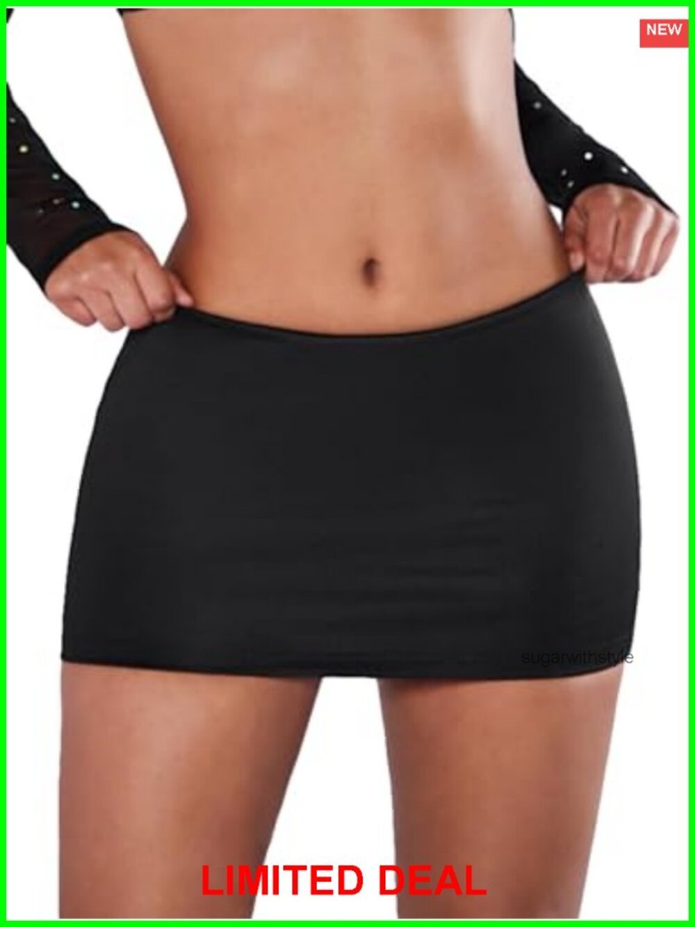 SweatyRocks Bodycon Mini Skirt Low Rise Elastic Waist Clubwear